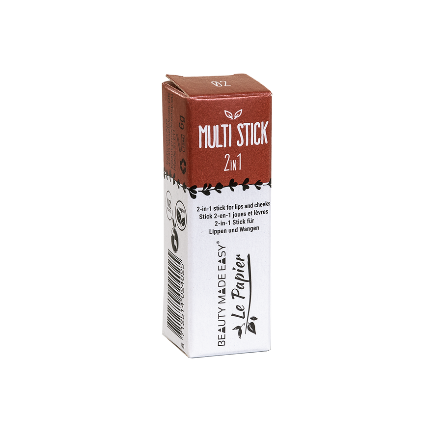 Paper tube Multistick 02 Lip & cheek - BROWN (6g)